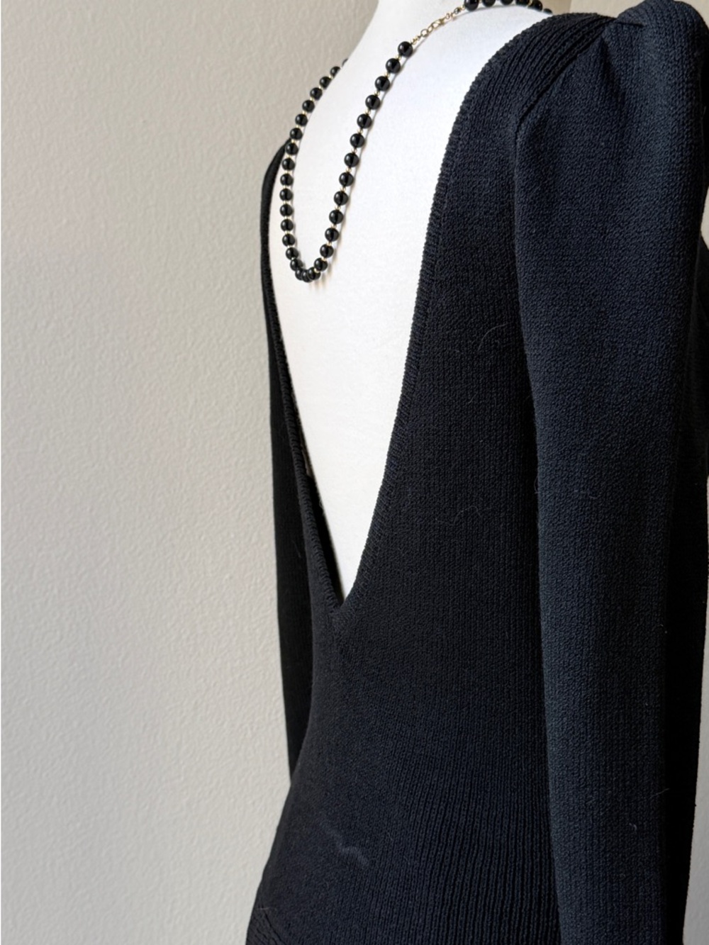 Vintage St John Elegant Black Pleated Maxi Dress - Picture 7 of 14